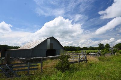 Barn Shot Outside Falling Waterfalls