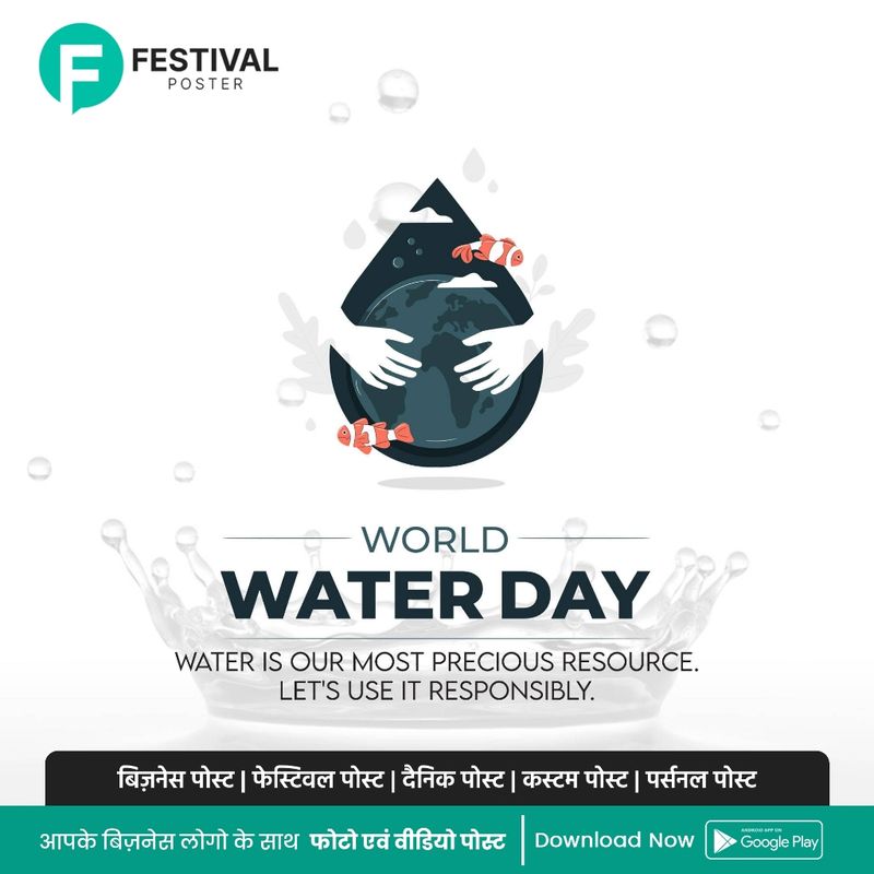 Download Word Water Day marketing images with Festival Poster Maker
