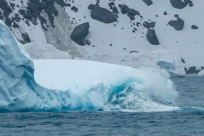 Waves Crashing on Iceberg