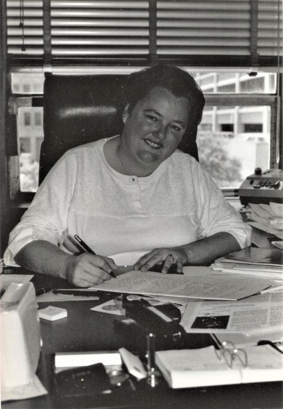 In my office at the union hall, 1984.JPG