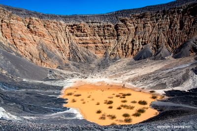 The striking colors of the Ubehebe Crater