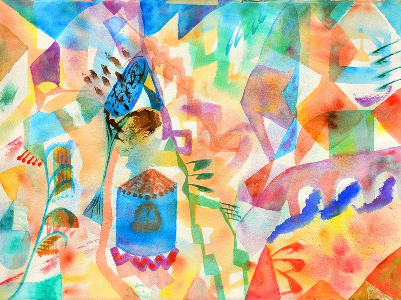 Watercolor (77X57 cm).