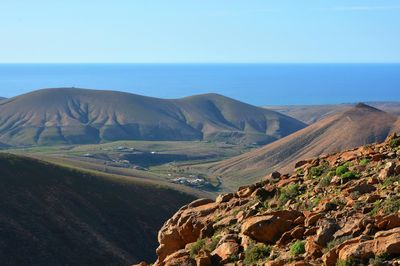 View to the mountains and sea