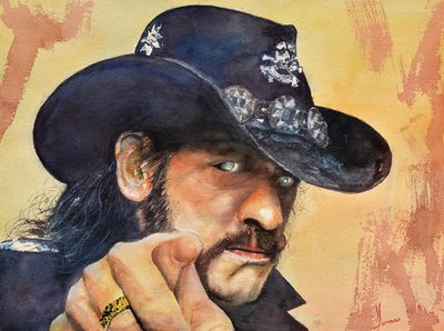 Watercolor (41X31cm). Lemmy (Motorhead)