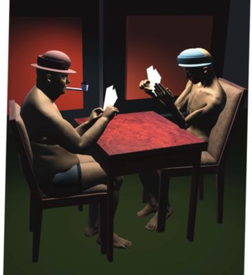 the card  players (after   Cezanne)