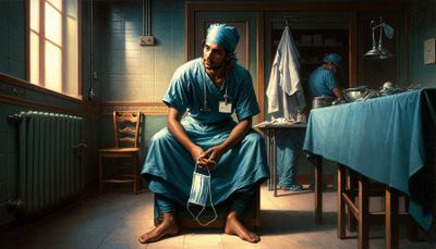 the exausted surgeon