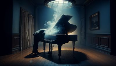 piano on fire!