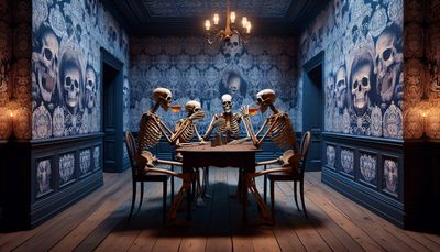 a skeleton party