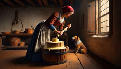 imagining the middle ages -  churning butter