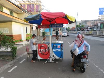 Jakarta motorbike filling station
