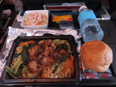 Singapore Airlines economy Singapore to Melbourne 1st meal