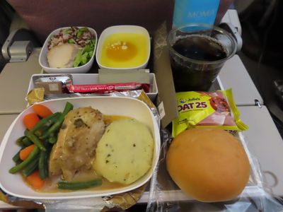 Emirates meal in economy Singapore to Dubai