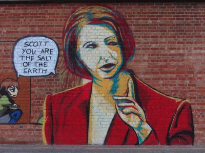 Adelaide street art Julia Gillard