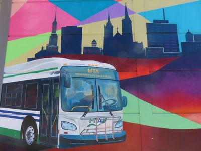 Macon mural at bus station