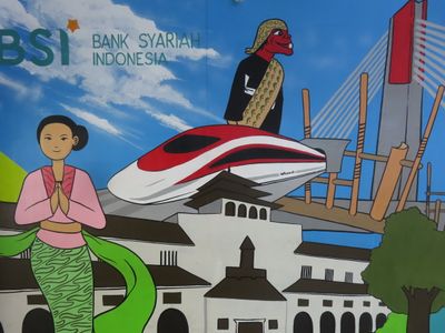 mural in Bandung station