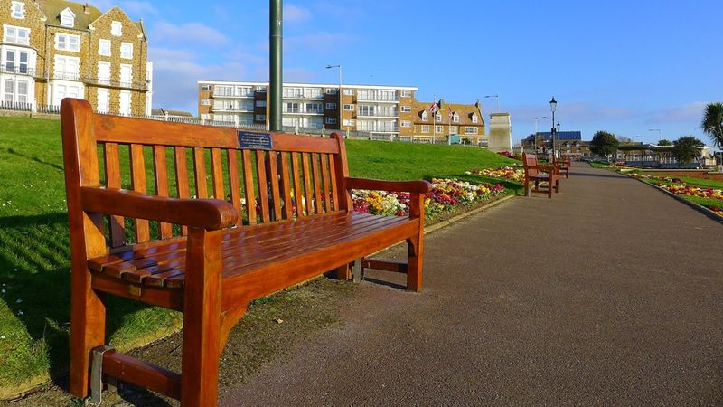 Seating at the esplanade garden Hunstanton 