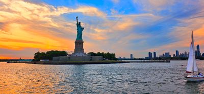 Statue of Liberty at Sunset