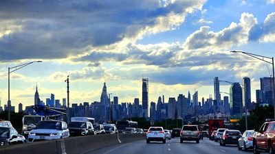 Manhattan Looms Large