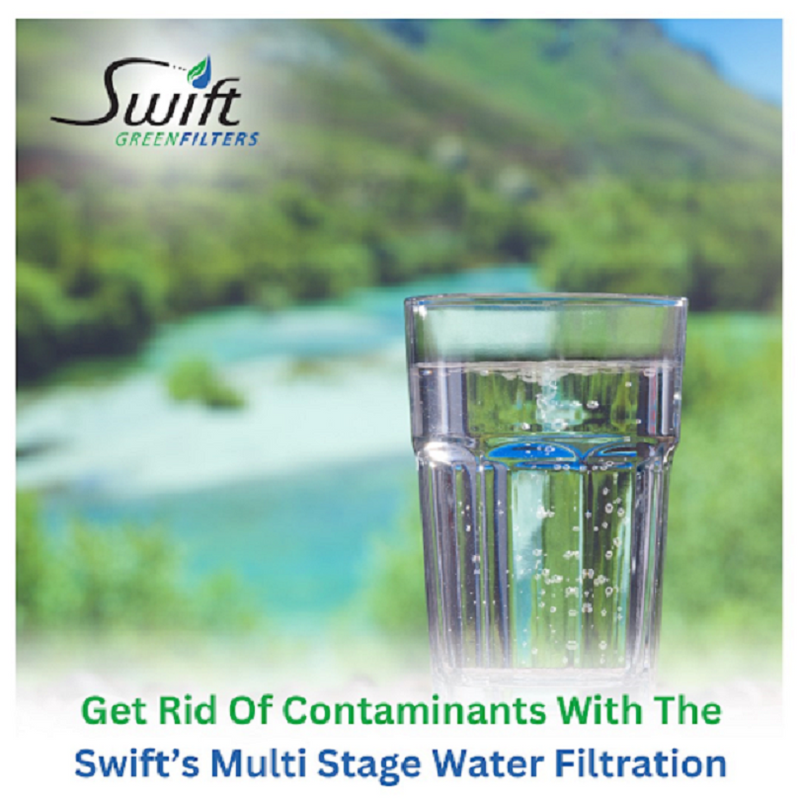 Get rid of contamination with the Swift's Multi Stage water filteration.