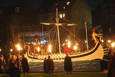 Up Helly Aa the torch bearers' parade