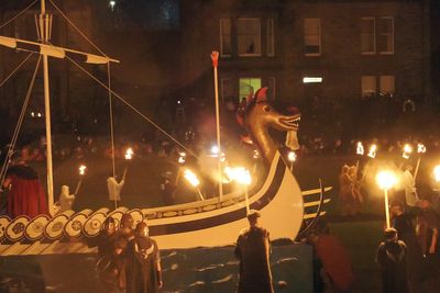 Up Helly Aa the torch bearers' parade