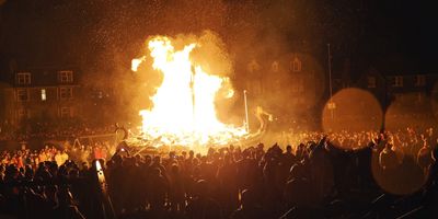 Up Helly Aa the burning of the galley