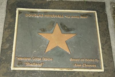 Star on pavement for Jimmy Perez/Douglas Henshall