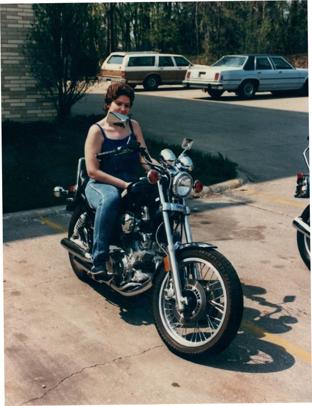 Irma and Her Virago 750 Motorcycle