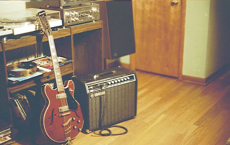 Harmony 12-string and Yamaha amp