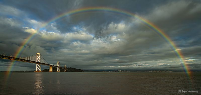 Rainbow over Bay Bridge