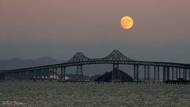 Moonrise over the Richmond - San Rafael Bridge