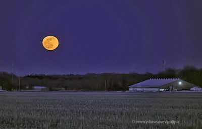 Snow Moon over Ottawa