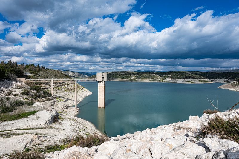 Asprokremmos dam and reservoir.