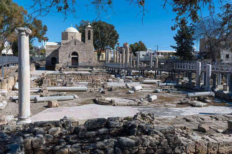 Chrysopolitissa ruins in Paphos