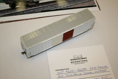NP end door DD boxcar Dave Hussey