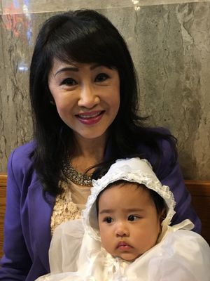 Myas Baptism with granny (mommys side)