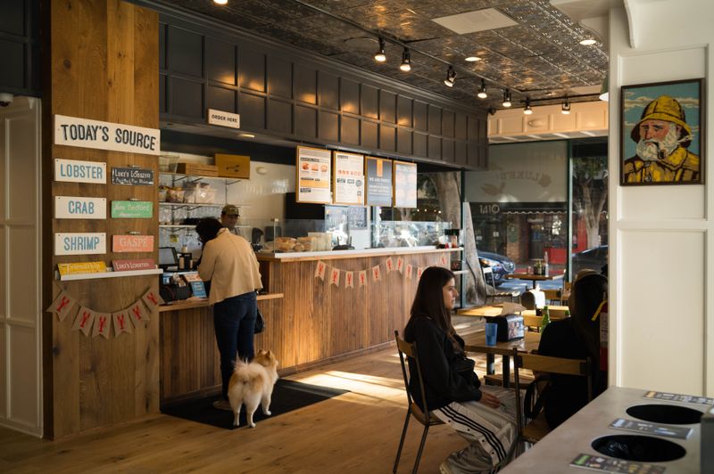 scene inside a California cafe