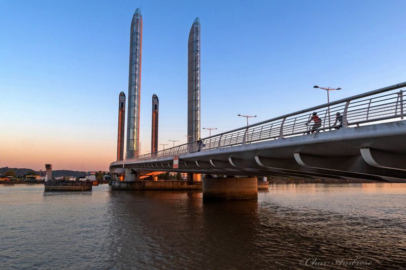 Sunset View of Pont Chaban-Delmas Bridge