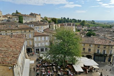 View of St Emilion from the Plaza