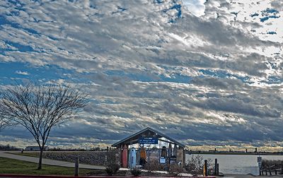 Lake Pflugerville boathouse, after the storm (1/24/23)
