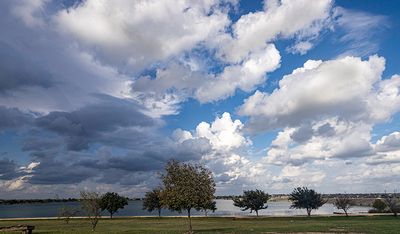Storm clouds threaten lake
