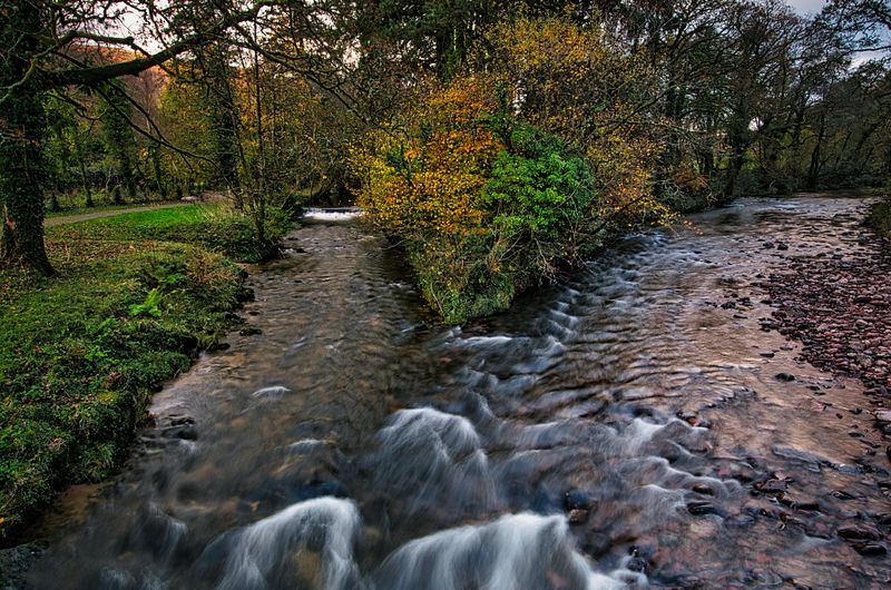 The confluence of rivers Llynfell and Tawe, Craig-y-Nos.