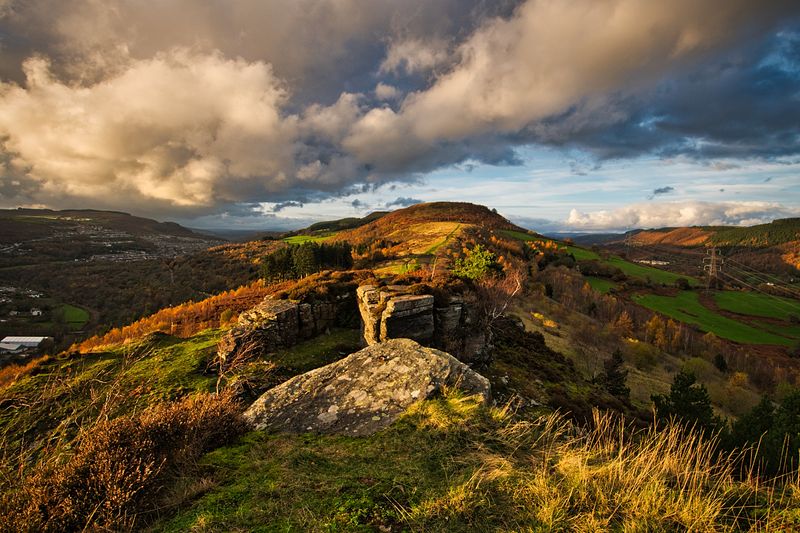 November skies, Cefn Glas.