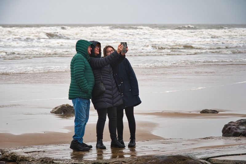 Blustery selfie at Porthcawl.