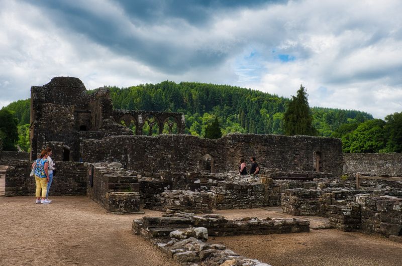 Reading the history board.