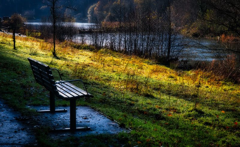 Too wet to sit awhile.
