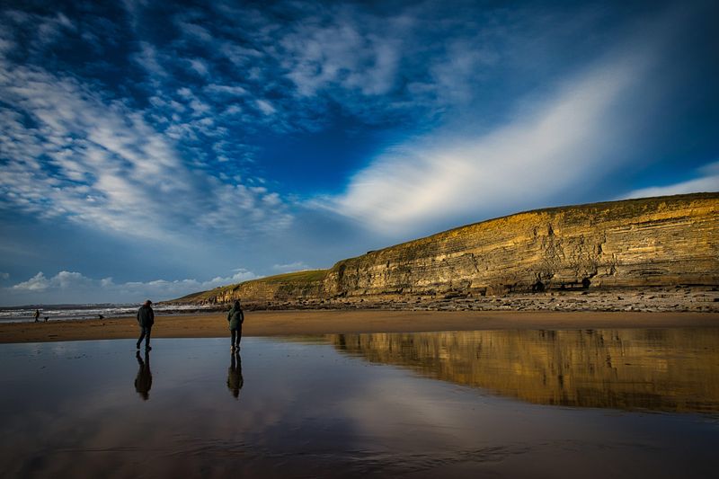 Beach reflections.