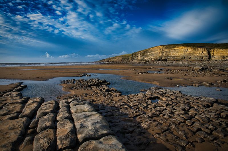 Limestone layers.