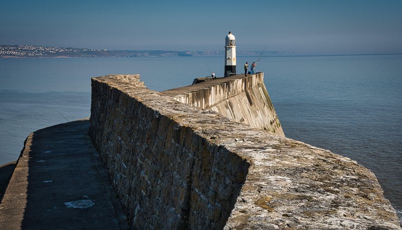 Porthcawl breakwater and lighthouse.