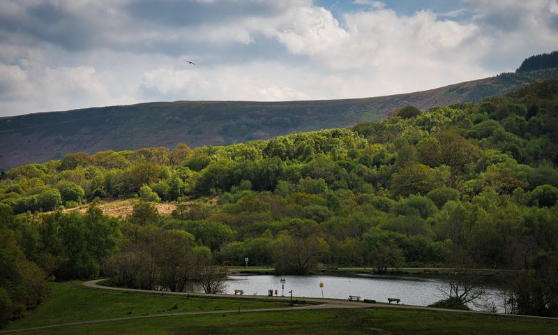 Top lake and Penrhiwllech.